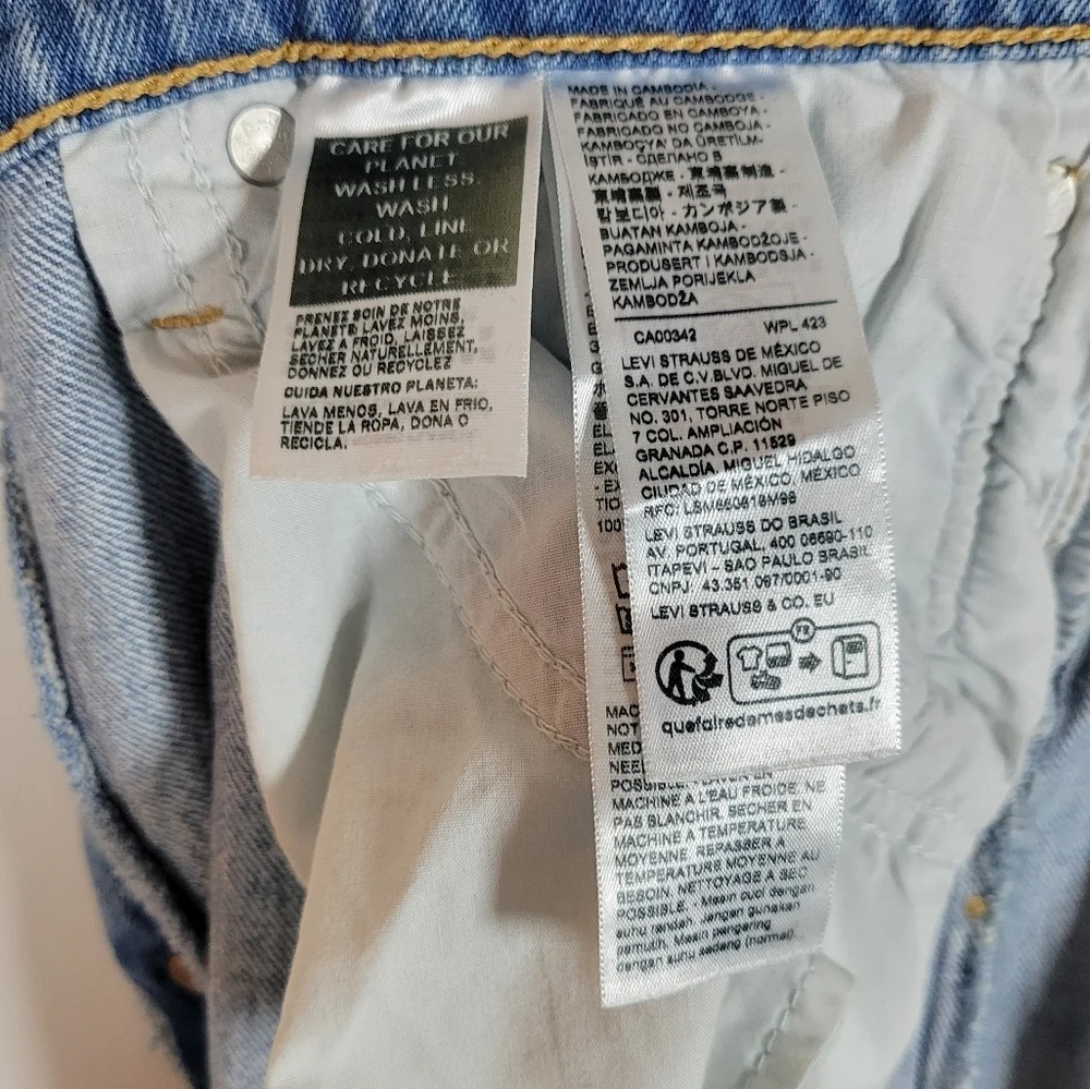 Levi's Premium Denim Button Fly Wedgie Straight Fit Jeans Size 30